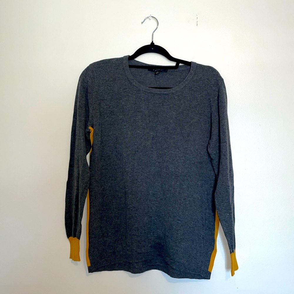Cyrus | Grey & Yellow Crewneck Sweater